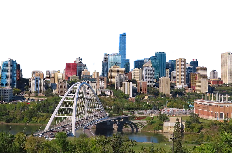 Edmonton skyline, featuring Walterdale bridge